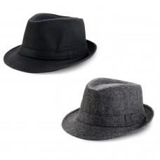Hombre&apos;s Mujer&apos;s Classic Thick Short Brim Manhattan Gangster Trilby Cap Fedora Hat  eb-62258183